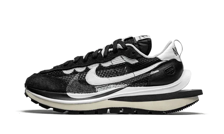 Vaporwaffle Sacai Black White adjustable lacing system Stylish Shoes