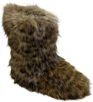 Wild Diva Melanie-21 Women's Faux Fur Fluffy Short Snow Mid-Calf Boots Warm Comfortable Outdoor Furry Shoes