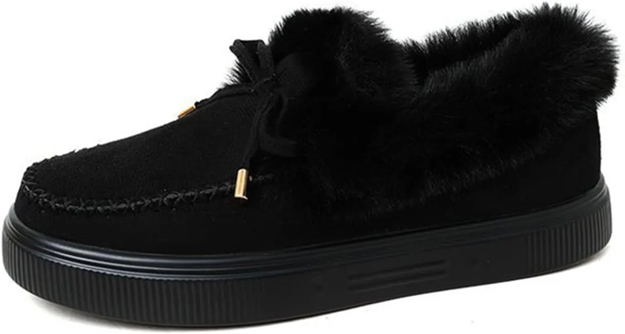 Winter Fashion Boots For Women 2024 Snow Boots Anti-Slip Outdoor Shoes Warm Fur Lined Comfortable Fuzzy Ankle Booties
