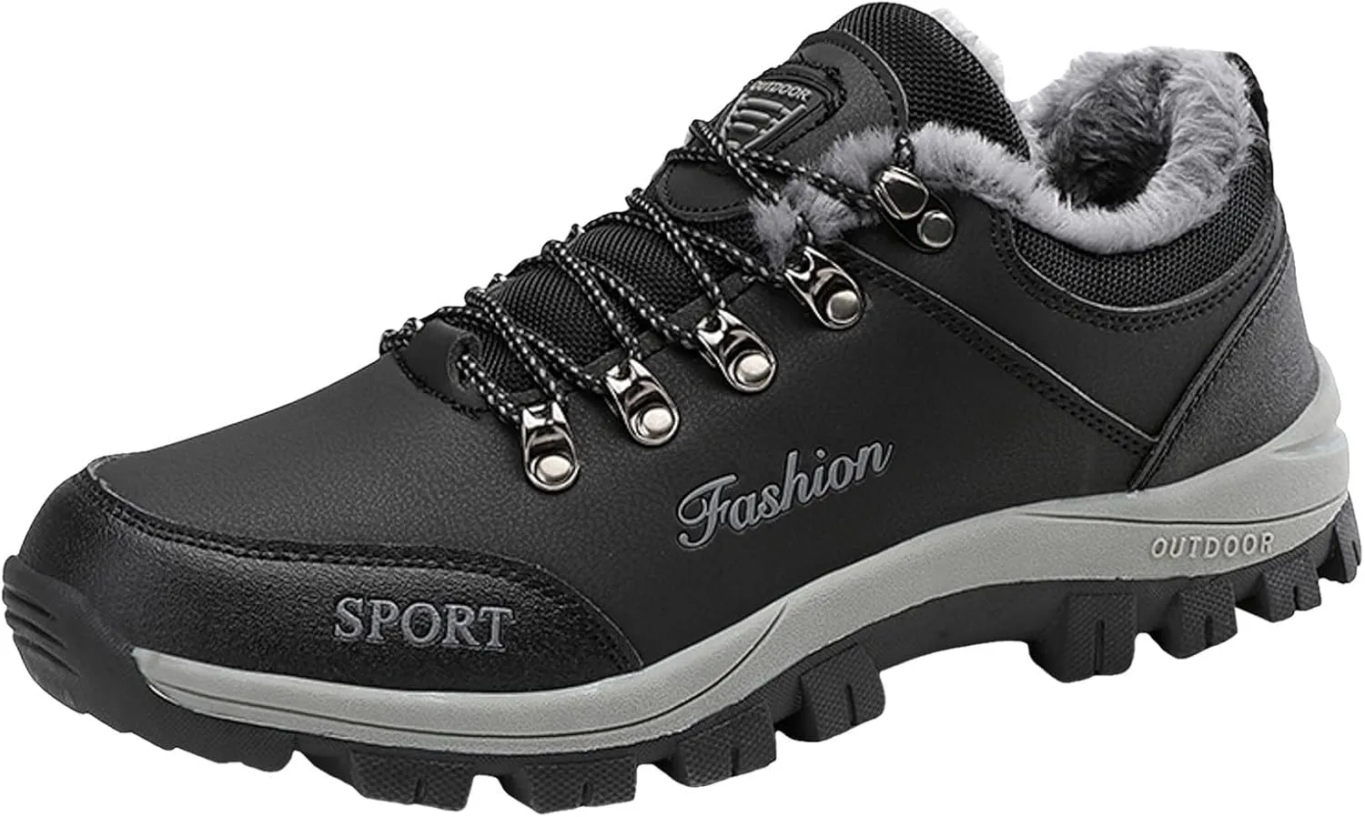 Winter Wool Warm Sport Shoes for Men Water Proof Insulated Snow Boots Lace Up Non Slip Shoes Lace Up Winter Shoes