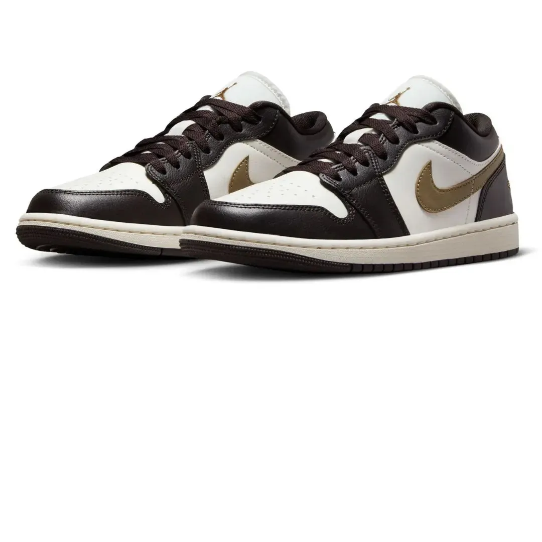 Traction Technology Wmns Air Jordan  1 Low  'Shadow Brown /Brown Kelp-Sail'
