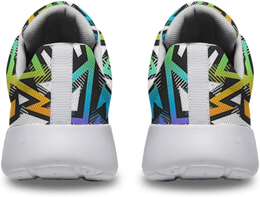 Women Men Colored Graffiti Shoes Personalited 3D Print Running Shoes Athletic Tennis Sneakers