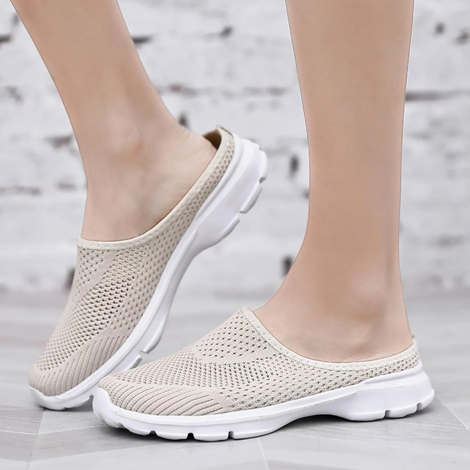 Women Mesh Sneaker Summer Slip On Casual Sneakers Comfortable Breathable Lightweight Walking Shoes with Arch Support