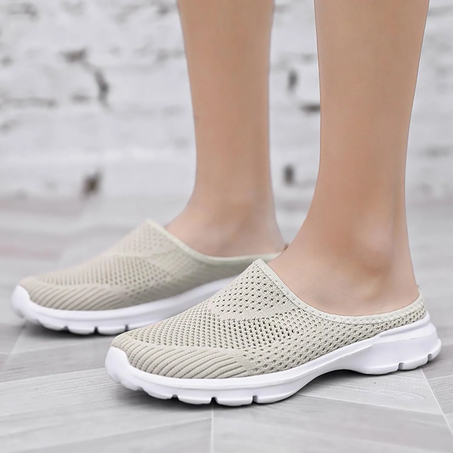 Women Mesh Sneaker Summer Slip On Casual Sneakers Comfortable Breathable Lightweight Walking Shoes with Arch Support