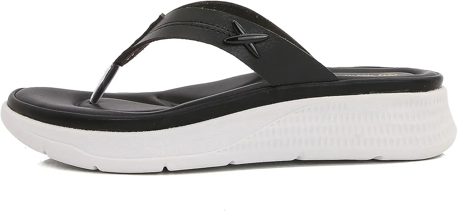 Women Shoes Comfortable Thick Sole Wedge Flip Flops Fashionable Outdoor Beach Sparkling Sandals for Women Wide Fit