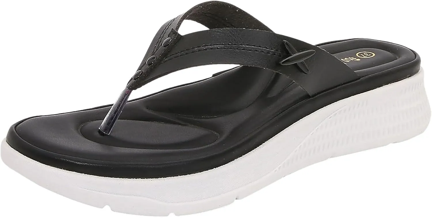 Women Shoes Comfortable Thick Sole Wedge Flip Flops Fashionable Outdoor Beach Sparkling Sandals for Women Wide Fit