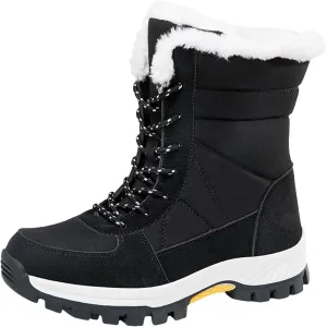Women Snow BootsFashion New Pattern Simple Solid Color Autumn And Winter Thickened Insulation Winter Mud Boots