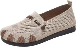 Women Woven Comfy Orthopedic Walking Shoes, 2025 New Women's Breathable Slip On Arch Support Non-Slip Sneakers Wide Width Running Shoes
