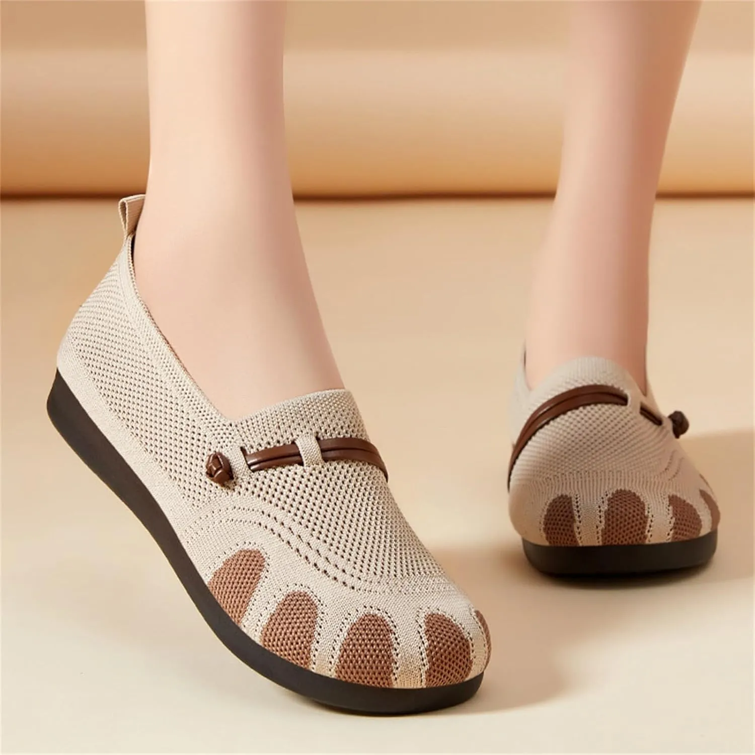 Women Woven Comfy Orthopedic Walking Shoes, 2025 New Women's Breathable Slip On Arch Support Non-Slip Sneakers Wide Width Running Shoes