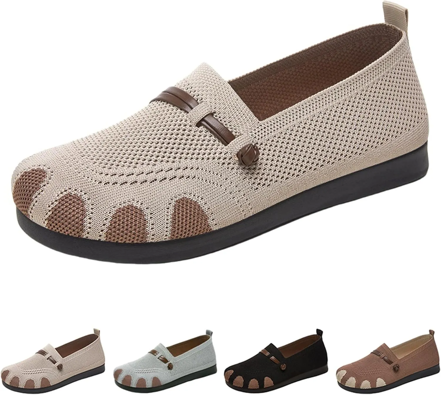 Women Woven Comfy Orthopedic Walking Shoes, 2025 New Women's Breathable Slip On Arch Support Non-Slip Sneakers Wide Width Running Shoes