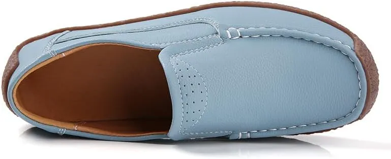 Women's Flat Loafers, Non-Slip Ultra-Light Women's Casual Shoes Breathable Comfortable Women's Boat Shoes Suitable for Walking, Driving