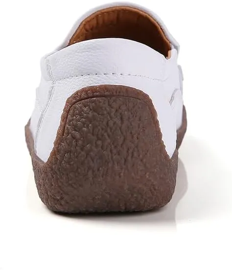 Women's Flat Loafers, Non-Slip Ultra-Light Women's Casual Shoes Breathable Comfortable Women's Boat Shoes Suitable for Walking, Driving