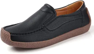 Women's Flat Loafers, Non-Slip Ultra-Light Women's Casual Shoes Breathable Comfortable Women's Boat Shoes Suitable for Walking, Driving