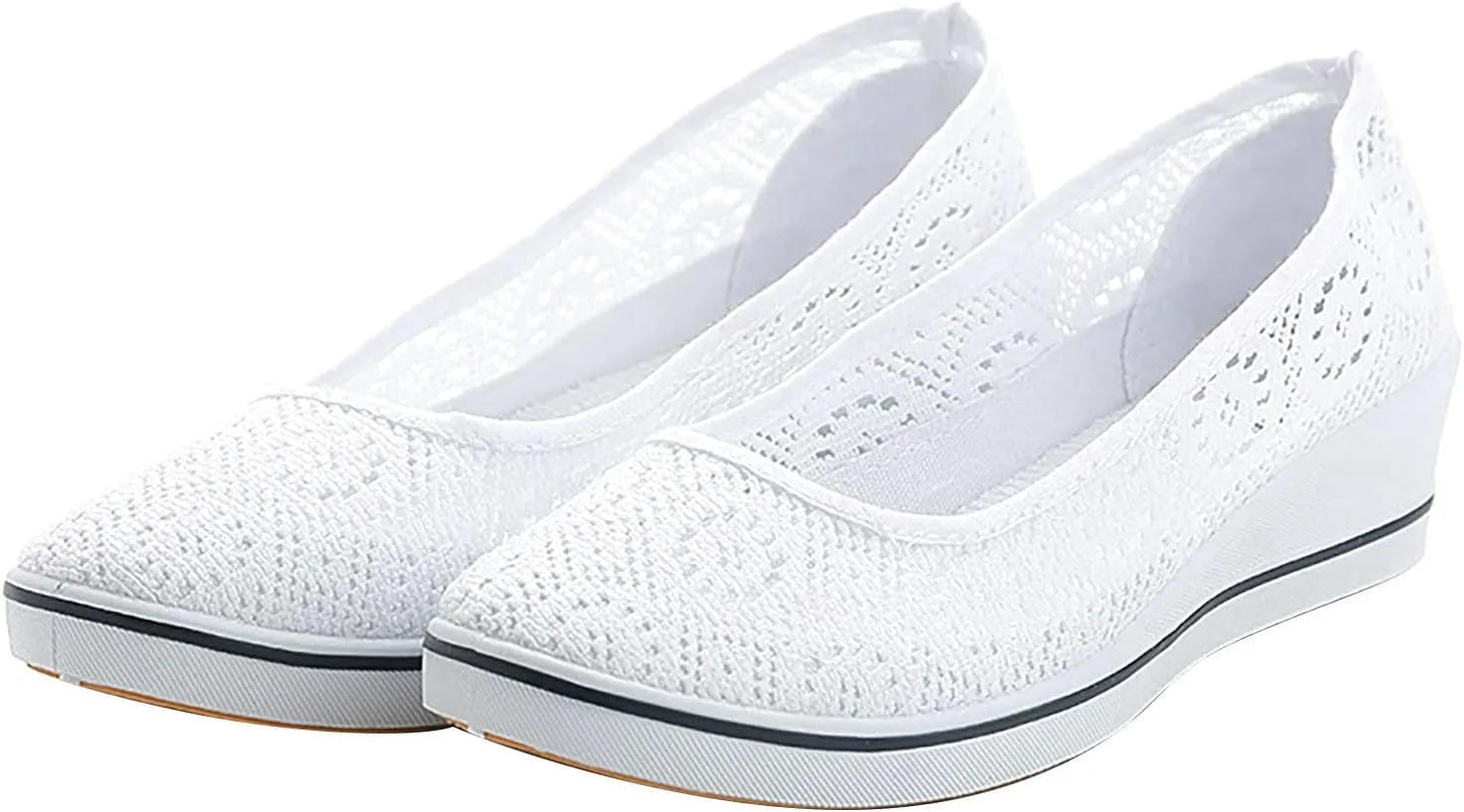 Women's Flat Shoes Loafer Casual Boat Loafers Shoes for Women Square Toe Comfortable Office Work Shoes