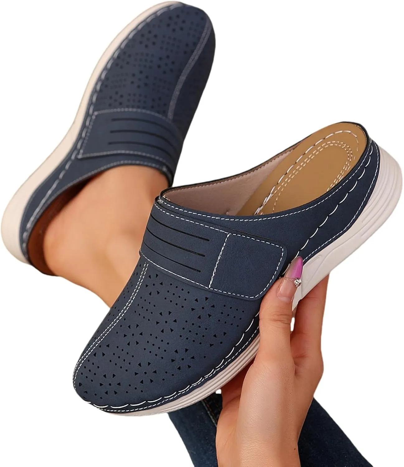 Women's Mules & Clogs Closed Toe Sandals Comfortable Sandals Casual Clogs Non Slip Mules Summer Outdoor Mule with Arch Support