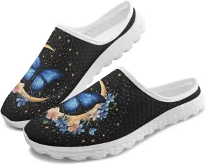 Womens Mules & Clogs Garden Shoes Backless Sneakers - Non-Slip Summer Mesh Slippers Non-Slip Outdoor Walking Shoes