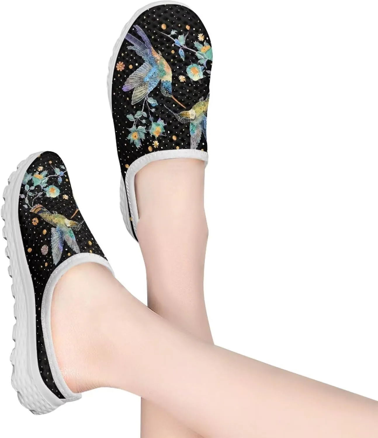Womens Mules & Clogs Garden Shoes Backless Sneakers - Non-Slip Summer Mesh Slippers Non-Slip Outdoor Walking Shoes