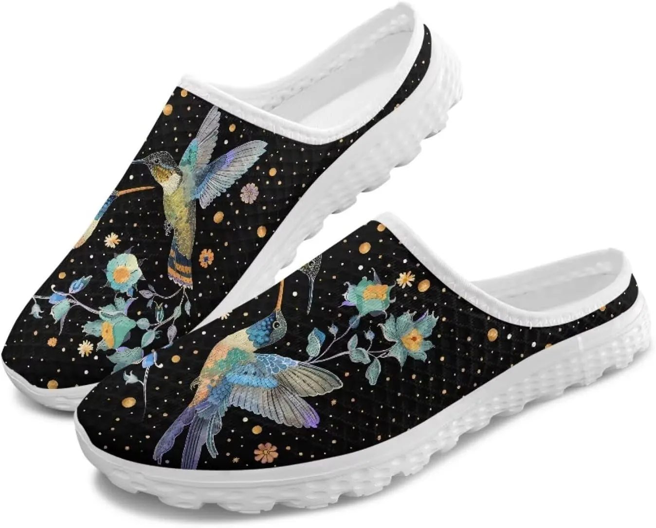 Womens Mules & Clogs Garden Shoes Backless Sneakers - Non-Slip Summer Mesh Slippers Non-Slip Outdoor Walking Shoes