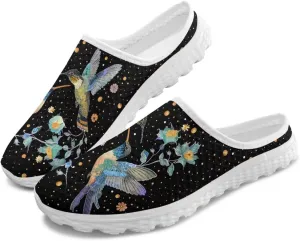 Womens Mules & Clogs Garden Shoes Backless Sneakers - Non-Slip Summer Mesh Slippers Non-Slip Outdoor Walking Shoes