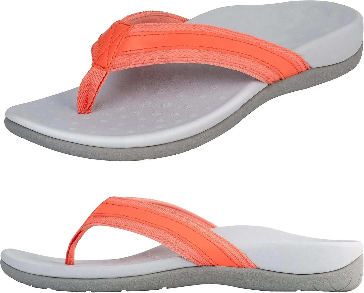 Women's Orthotic Flip Flops Arch Support Sandals for Plantar Fasciitis Flat Feet Heel Pain Relief, Soft Shock-Absorbing Beach Toe-post Sandal Supportive Comfort Orthopedic Flip Flop