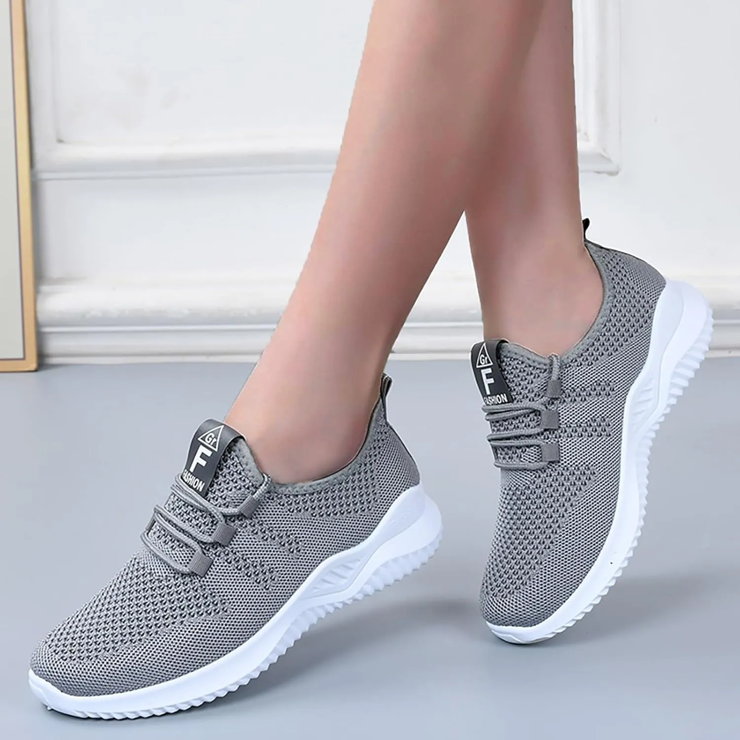 Women's Running Shoes Slip On Light Breathable Non Slip Mesh Sneakers Workout Non Slip Athletic Sports Shoes