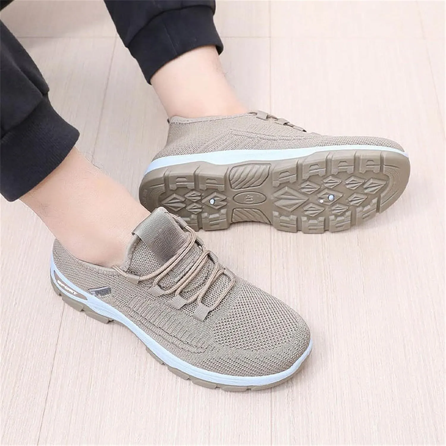 Womens Slip On Sneakers Wide Toe Box Shoes Extra Wide Width Sneakers Air Cushion Road Running Shoes Ultra Light Tennis Gym Workout Training Shoe Breathable Walking Shoe with Arch Support