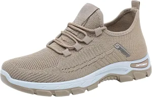 Womens Slip On Sneakers Wide Toe Box Shoes Extra Wide Width Sneakers Air Cushion Road Running Shoes Ultra Light Tennis Gym Workout Training Shoe Breathable Walking Shoe with Arch Support