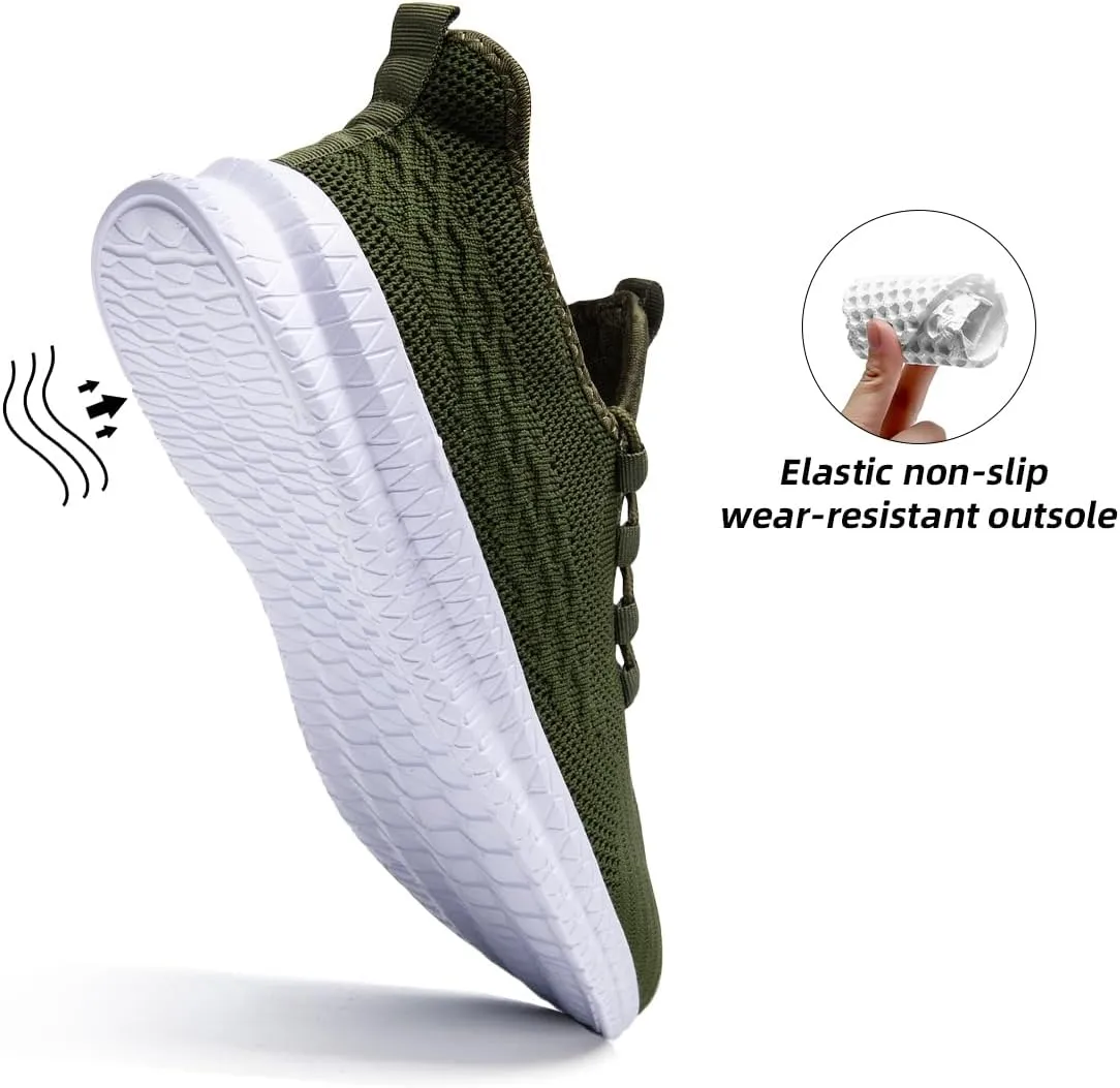 Womens Slip On Walking Shoes Ultra Light Breathable Running Comfortable Casual Fashion Sneakers Mesh Gym Workout Sports