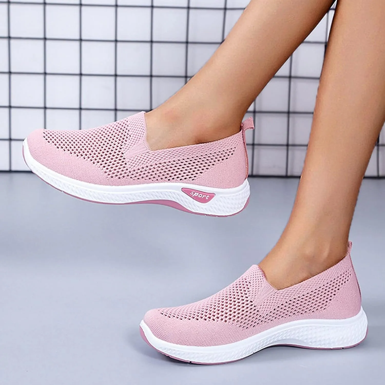 Women's Tennis Shoes Women Running Shoes Women's Slip on Walking Running Shoes Casual Fashion Comfort Sport Shoes