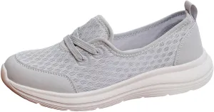 Womens Walking Sneakers Women Lace Up Shoes Flats Casual Shoes Lightweight Work Shoes Breathable Slip Work Trainers