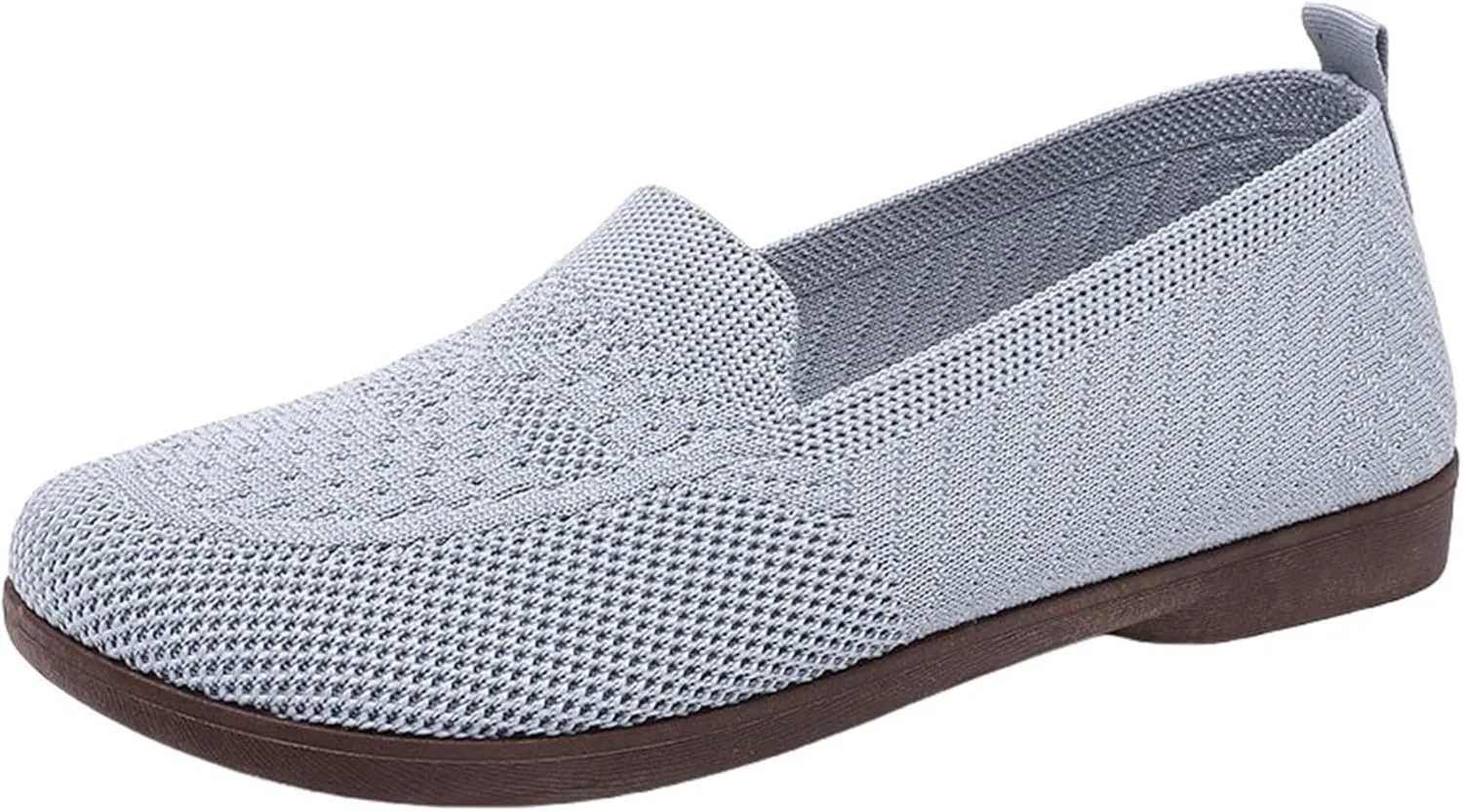 Women's Woven Orthopedic Breathable Soft Shoes Arch Support, Comfortable L𝐨w Heel Slip on Sneaker Mesh Anti Slip Sports Shoes