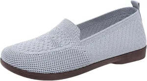 Women's Woven Orthopedic Breathable Soft Shoes Arch Support, Comfortable L𝐨w Heel Slip on Sneaker Mesh Anti Slip Sports Shoes