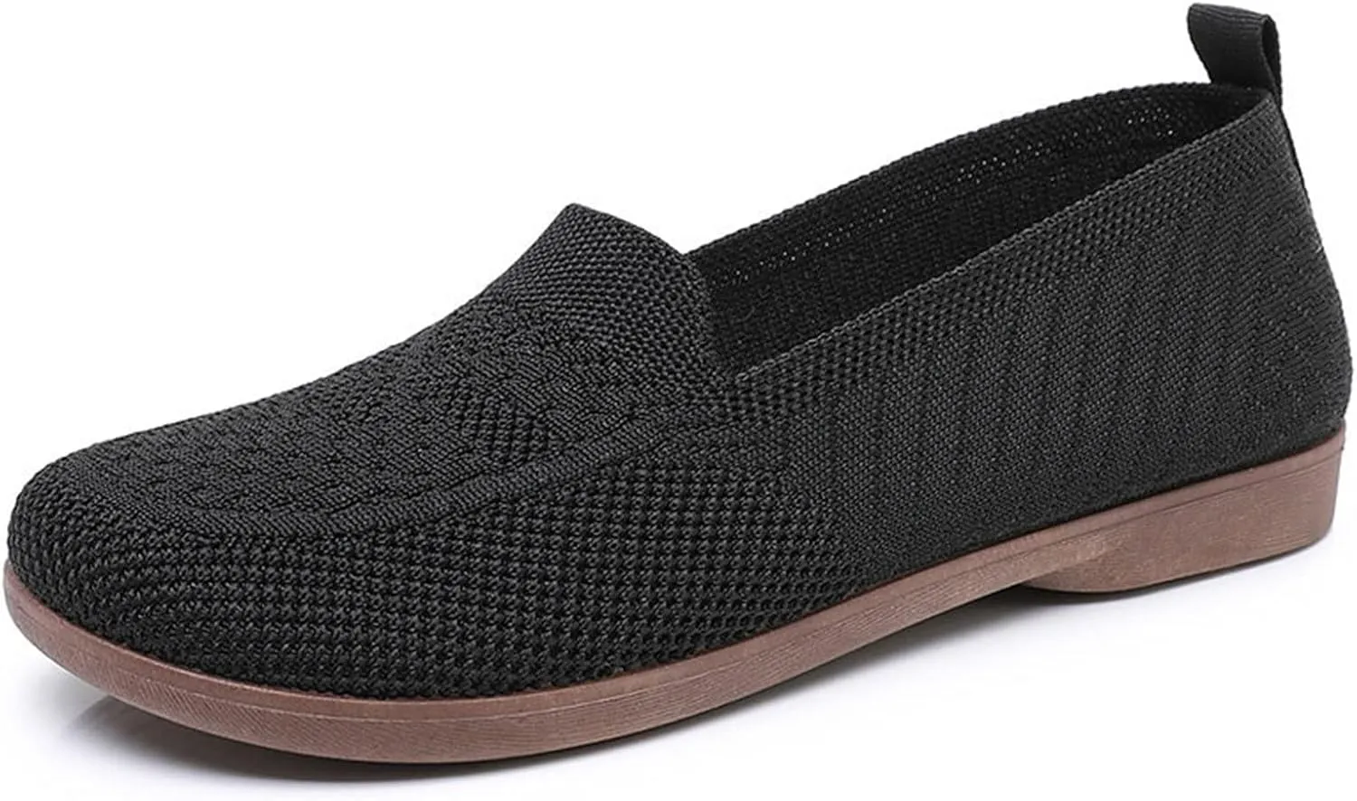 Women's Woven Orthopedic Breathable Soft Shoes Arch Support, Mesh Anti Slip Sports Shoes Comfortable Low Heel Slip on Sneaker