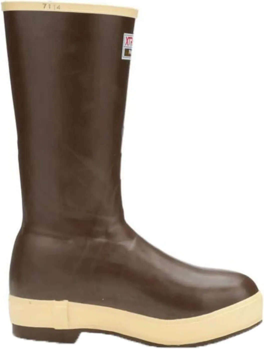 XTRATUF Mens Fishing Watertight Latex Neoprene Arch Support Slip Resistant Traction Legacy Boots, 15in Insulated - Plain Toe, Copper/Tan, 8