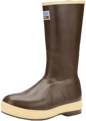 XTRATUF Mens Fishing Watertight Latex Neoprene Arch Support Slip Resistant Traction Legacy Boots, 15in Insulated - Plain Toe, Copper/Tan, 8