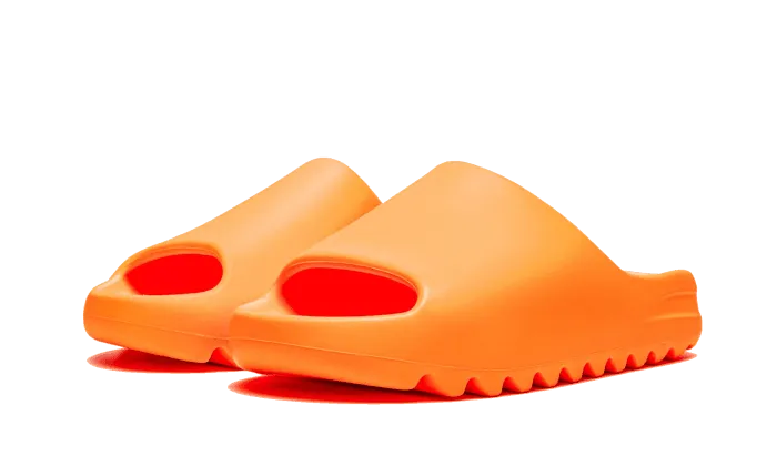 Adjustable Step Flat Heel Yeezy Slide Enflame Orange