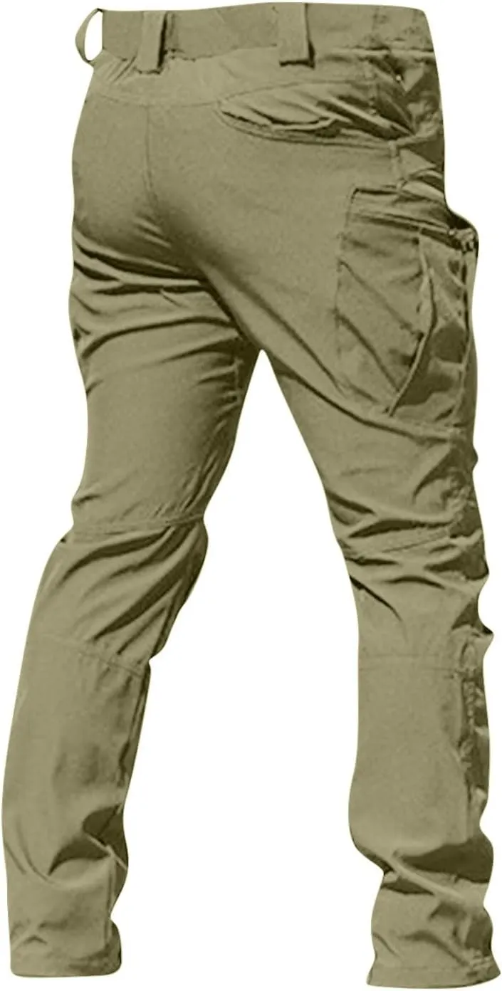 Ymosrh Men's Stretch City Special Service Pants - Military Fan Ix7 Multi Pocket Overalls