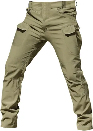 Ymosrh Men's Stretch City Special Service Pants - Military Fan Ix7 Multi Pocket Overalls