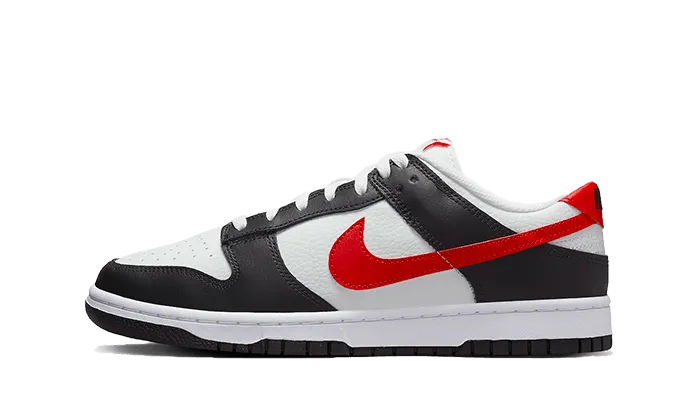 Slip Resistant Outsole Casual Comfort Dunk Low Black White Red