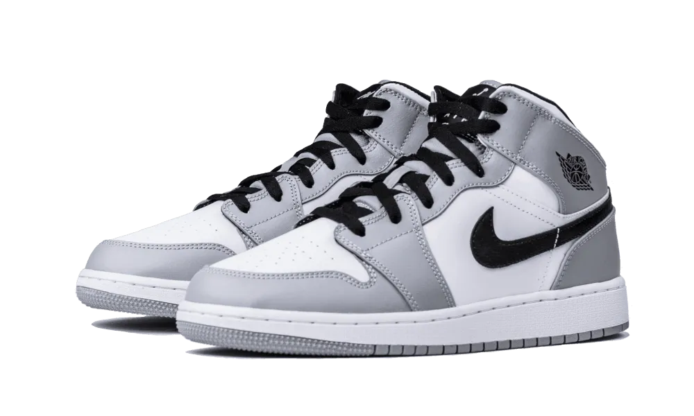 Enhanced Fit Air Jordan 1 Mid Light Smoke Grey